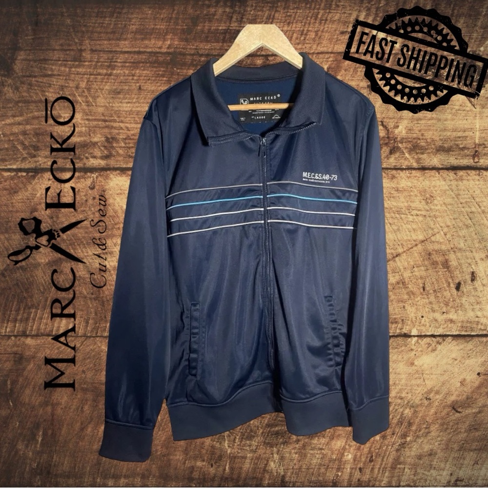 Marc Eckō Cut & Sew Mens Track Jacket Large Vintage Deadly Threads FAST SHIPPING